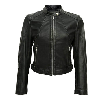 Alice Black Motorcycle Leather Jacket